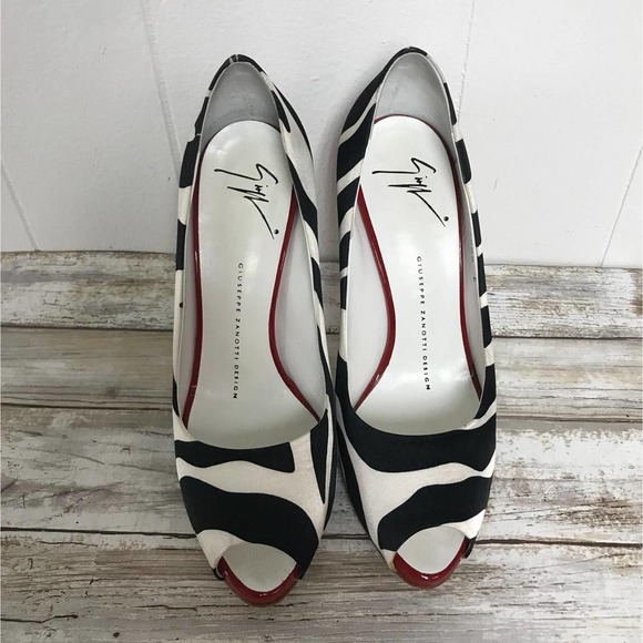 GIUSEPPE ZANOTTI PEEP TOE PUMPS 37 - Picture 2 of 6